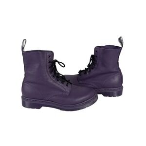 Dr. Martens 1460 Pascal Mono Purple Leather Boots Womens 9 8-Eye Lace Up 41